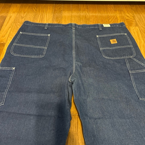 NWT Carhartt Mens Size 46X30 Loose Original Fit Work Dungaree Straight Leg Jeans - Picture 4 of 7